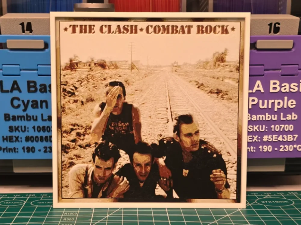 The Clash "Combat Rock" Album - Hueforge Art by Lumpy3D HueForge model: The Clash "Combat Rock" Album - Hueforge Art by Lumpy3D