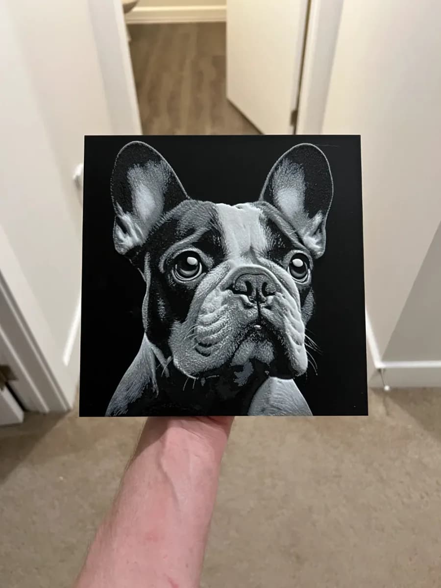 French Bulldog Art Hueforge by RP47 Designs HueForge model: French Bulldog Art Hueforge by RP47 Designs