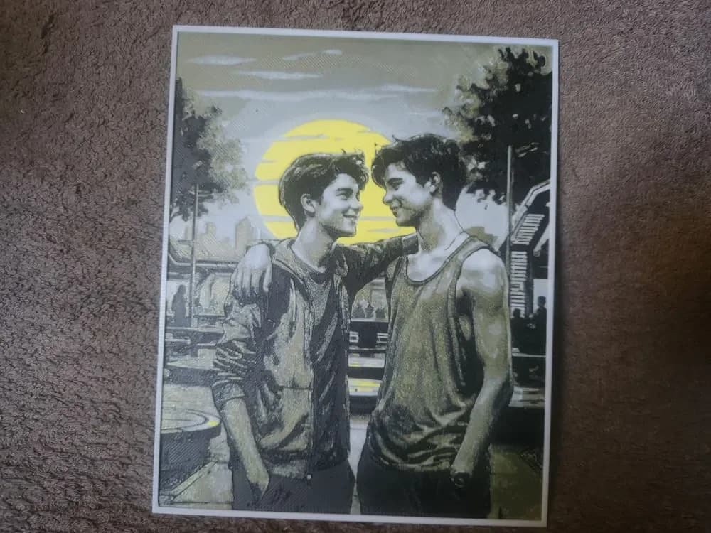 Complicity in the future - HueForge by keko HueForge model: Complicity in the future - HueForge by keko