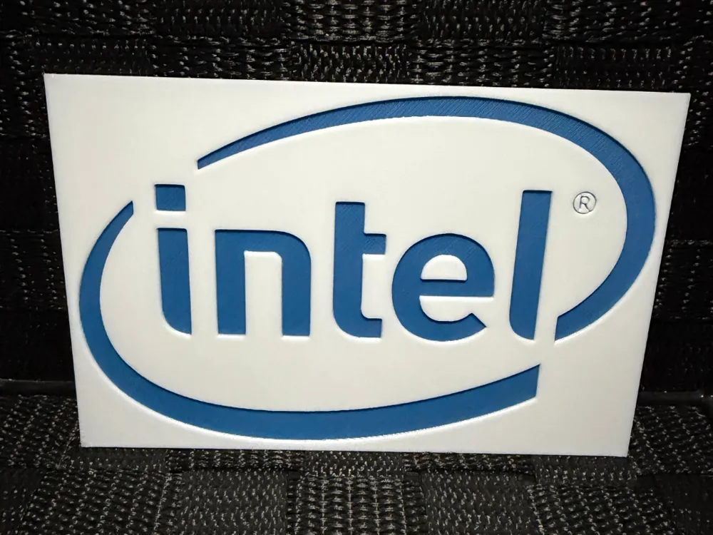 Intel Logo - Hueforge by JoDau HueForge model: Intel Logo - Hueforge by JoDau