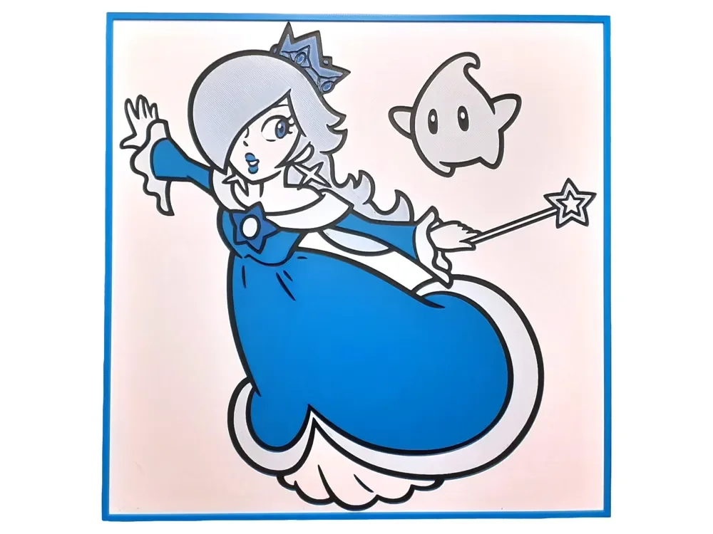 HueForge model: Rosalina Hueforge Super Mario Galaxy Princess Blue by Elsie Moonshadow