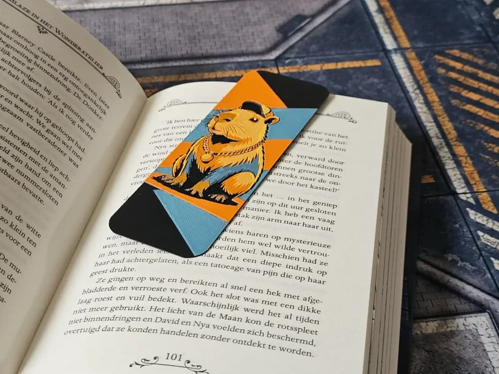 A Beautiful Bookmark, 3 of 3 Capybara colorfull by BLUSH Designs HueForge model: A Beautiful Bookmark, 3 of 3 Capybara colorfull by BLUSH Designs