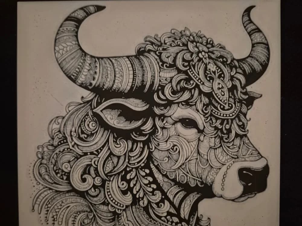 Highland cow paisley hueforge by Buntsta HueForge model: Highland cow paisley hueforge by Buntsta