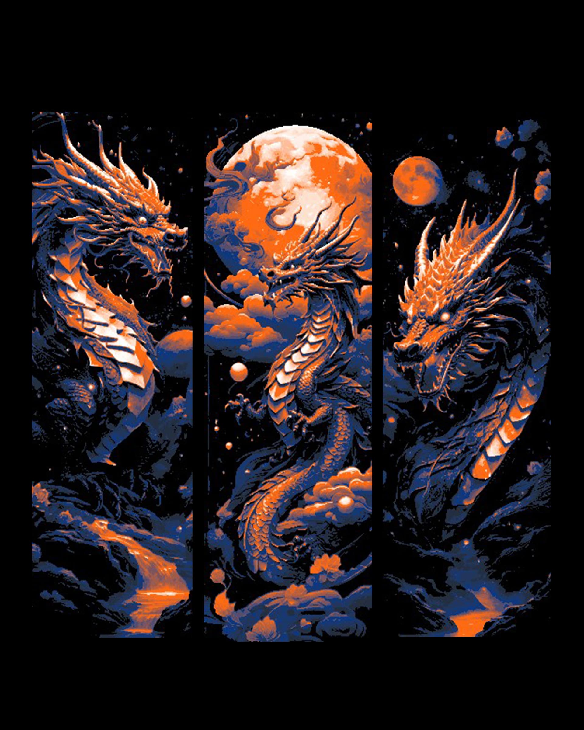 The glimmering scales of the Night Dragon - Set of 3 Bookmarks by BooneCo3d HueForge model: The glimmering scales of the Night Dragon - Set of 3 Bookmarks by BooneCo3d