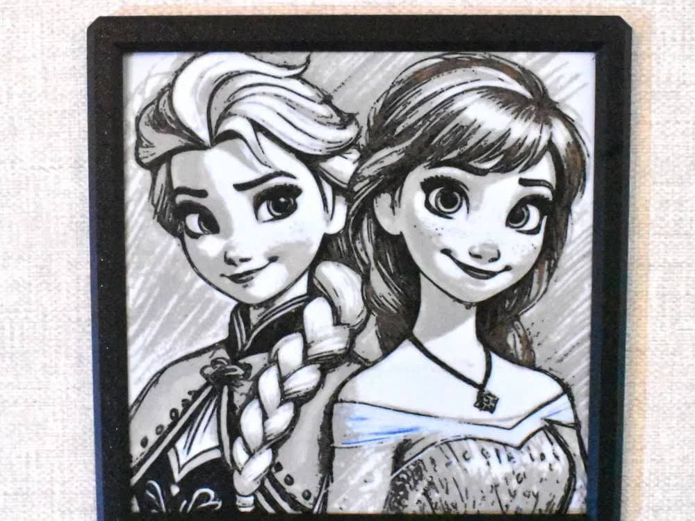 Elsa and Anna, Frozen Hueforge by Chris B HueForge model: Elsa and Anna, Frozen Hueforge by Chris B