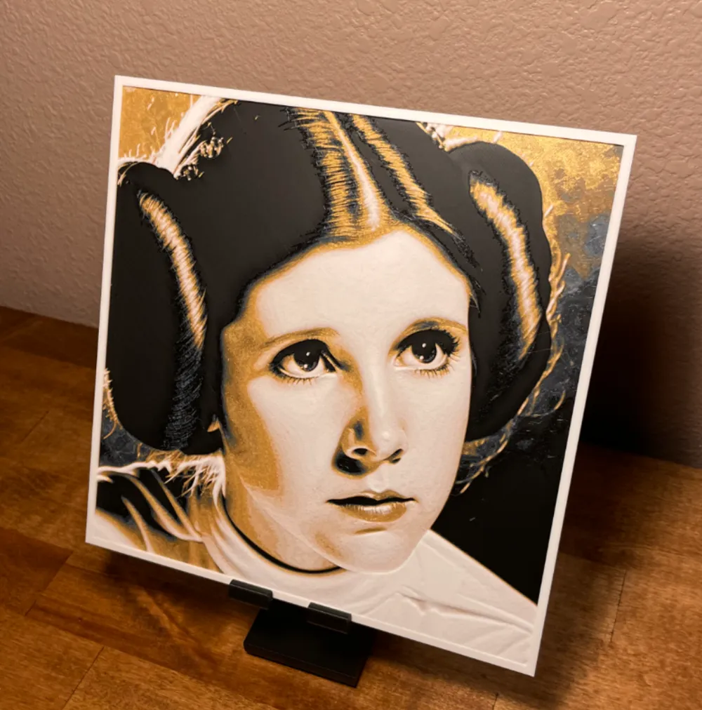 Hueforge - Star Wars - Princess Leia by Cloudy Nostalgia HueForge model: Hueforge - Star Wars - Princess Leia by Cloudy Nostalgia