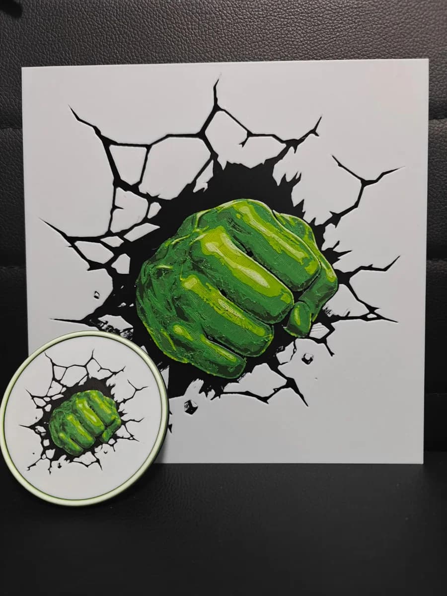 HueForge model: Hulk Broken Wall set by TheHueforgeLady