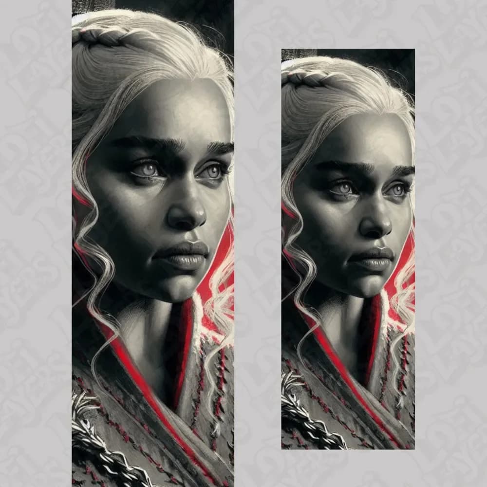 Daenerys Targaryen Bookmark Hueforge by LoFi Layers HueForge model: Daenerys Targaryen Bookmark Hueforge by LoFi Layers