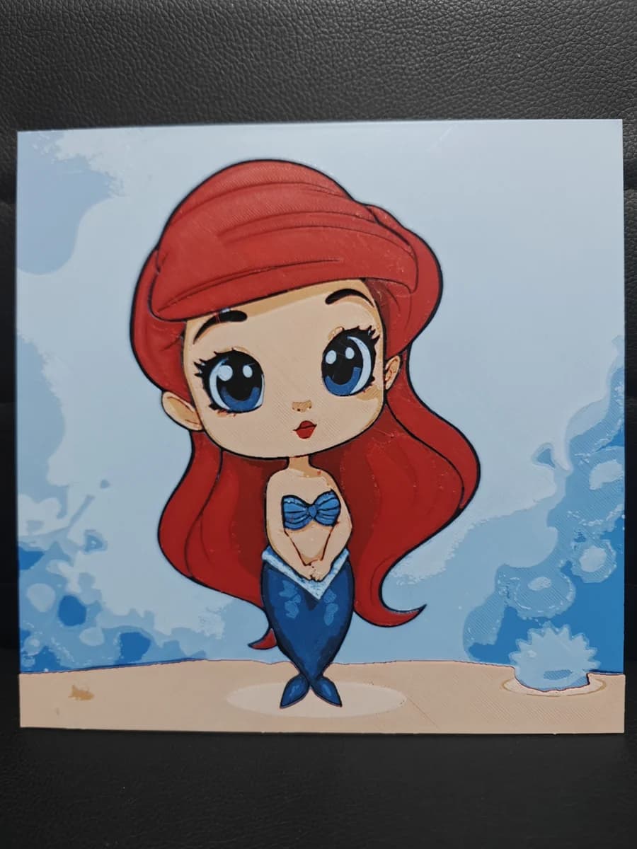 Chibi Ariel by TheHueforgeLady HueForge model: Chibi Ariel by TheHueforgeLady