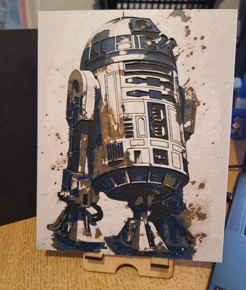 Star wars R2d2 - Hueforge - 4 colours Star wars R2d2 - Hueforge - 4 colours