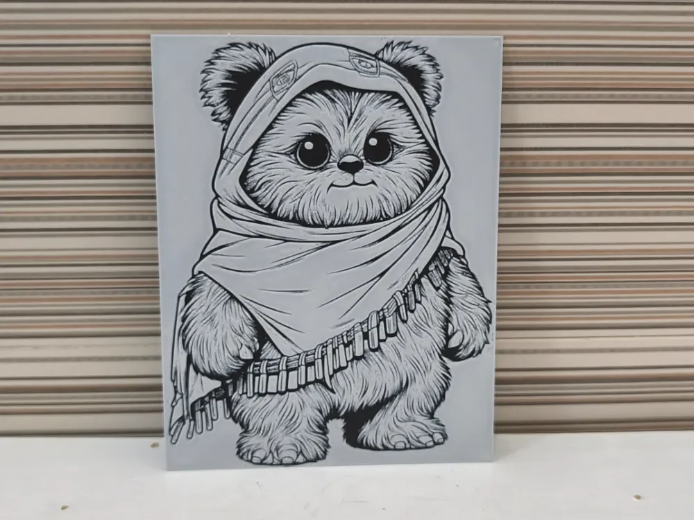 Hueforge Ewok by Litolunar HueForge model: Hueforge Ewok by Litolunar