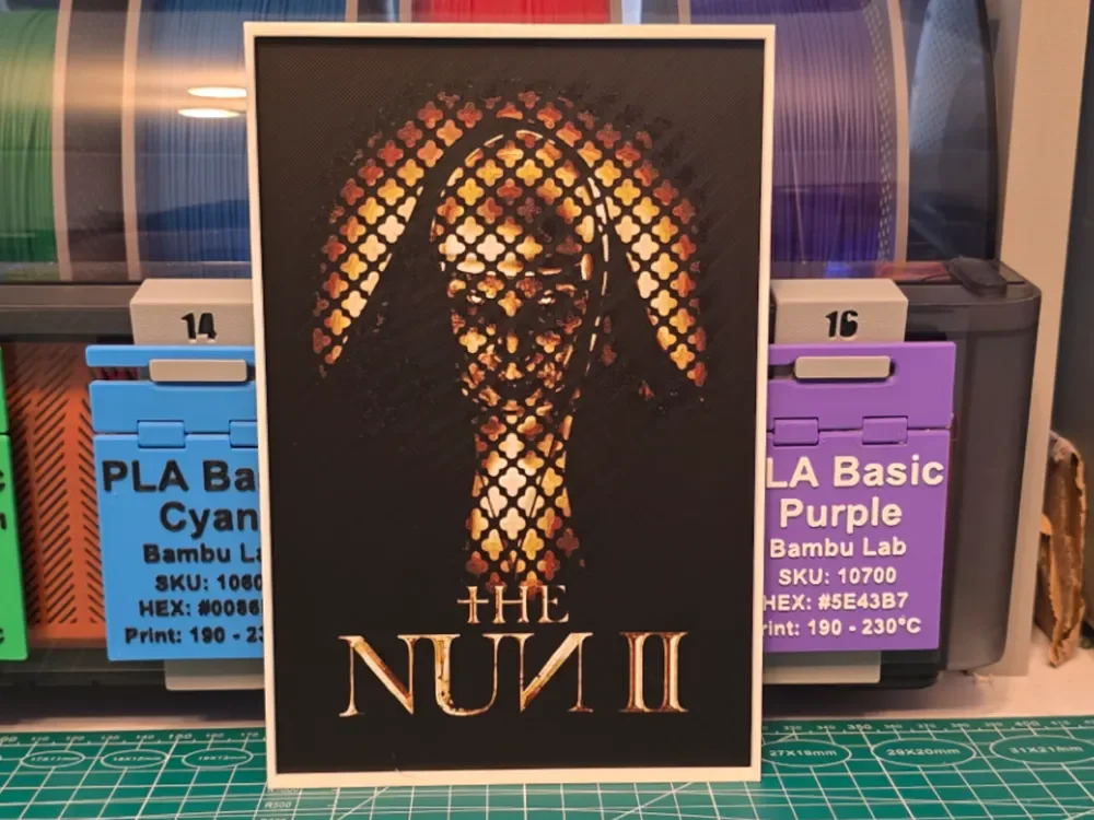 HueForge model: The Nun II Movie Poster - Hueforge Art by Lumpy3D