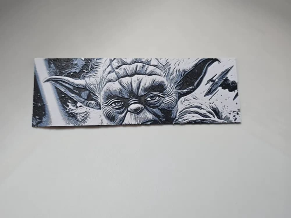 Yoda Bookmark v2 by Aprilk6366 HueForge model: Yoda Bookmark v2 by Aprilk6366