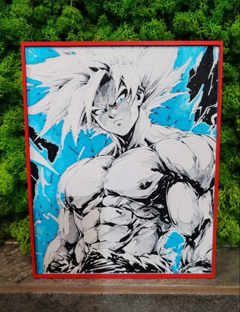 Goku Ultra by Garuda3D HueForge model: Goku Ultra by Garuda3D