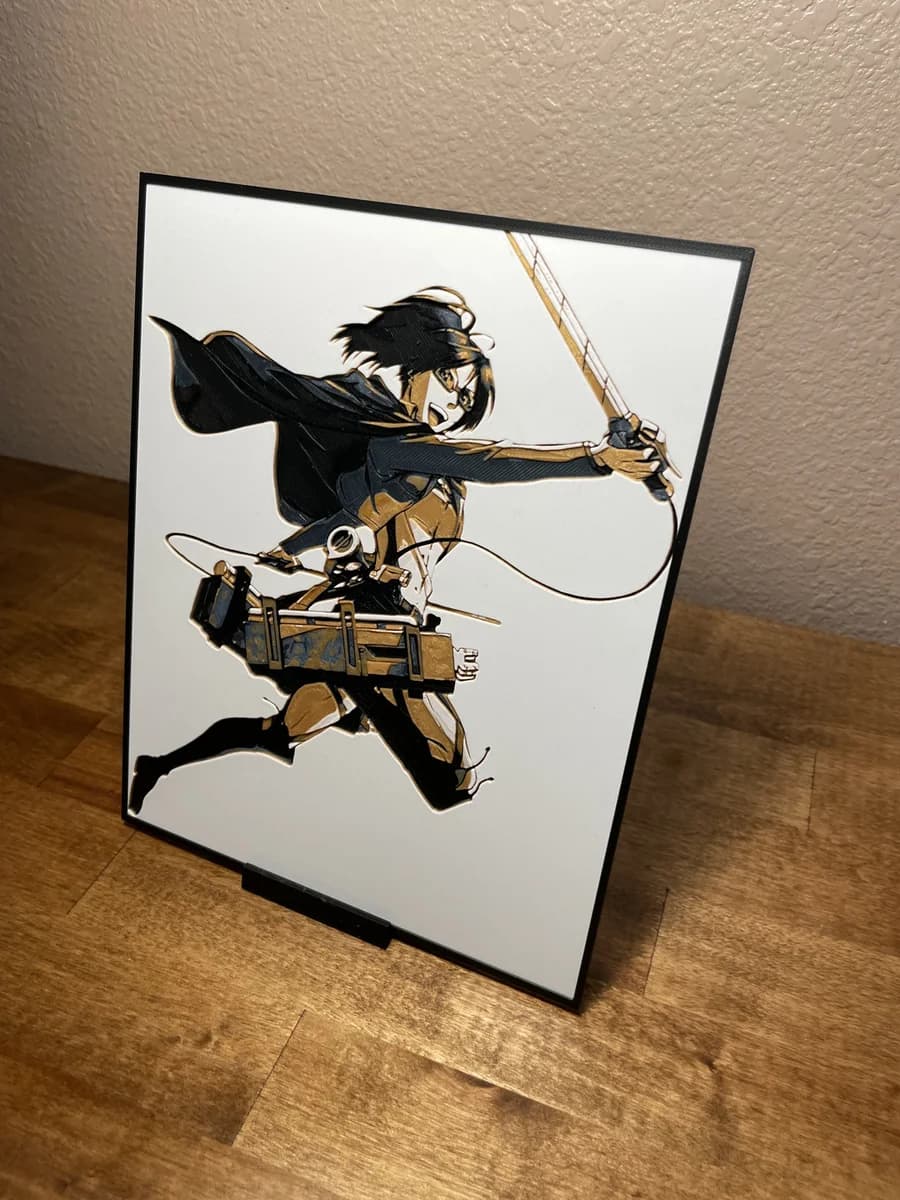 Hange - Attack on Titan by Cloudy Nostalgia HueForge model: Hange - Attack on Titan by Cloudy Nostalgia