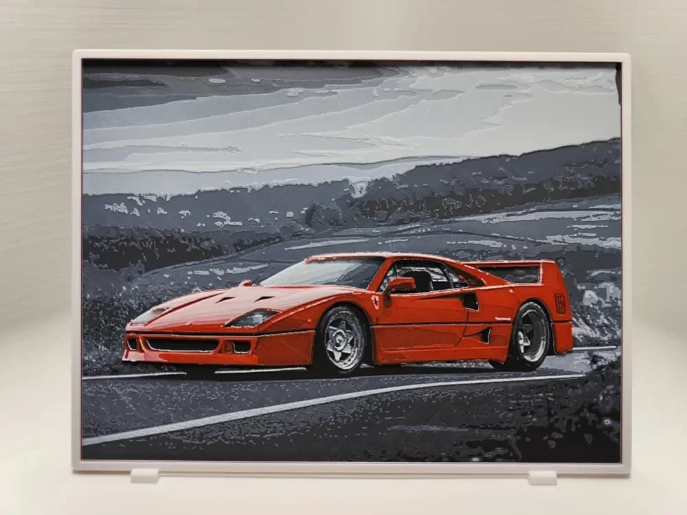 HueForge model: Ferrari F40 - Hueforge by BeaN