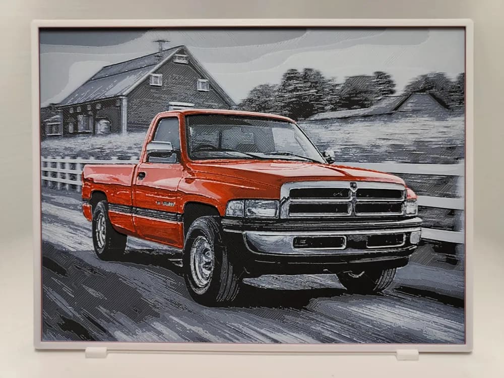 Dodge Ram 1500 - Hueforge by BeaN HueForge model: Dodge Ram 1500 - Hueforge by BeaN