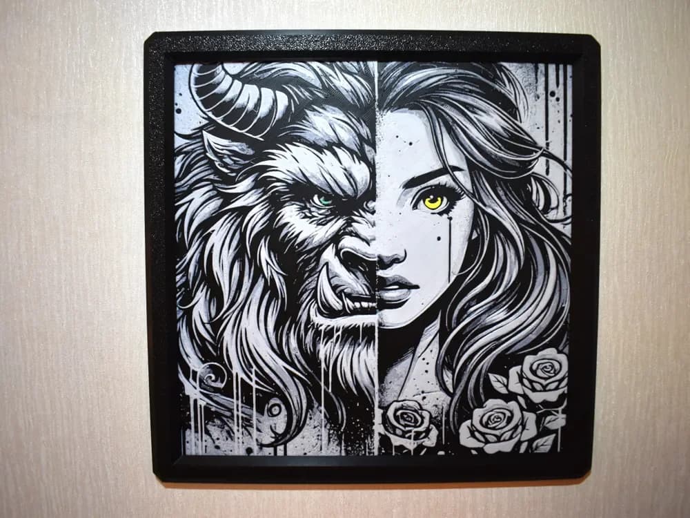 HueForge model: Beauty And the Beast Split Hueforge by Chris B