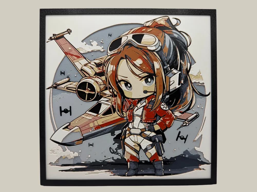 HueForge model: Rebel Pilot #1 - Chibi Edition by Canadian Gamer