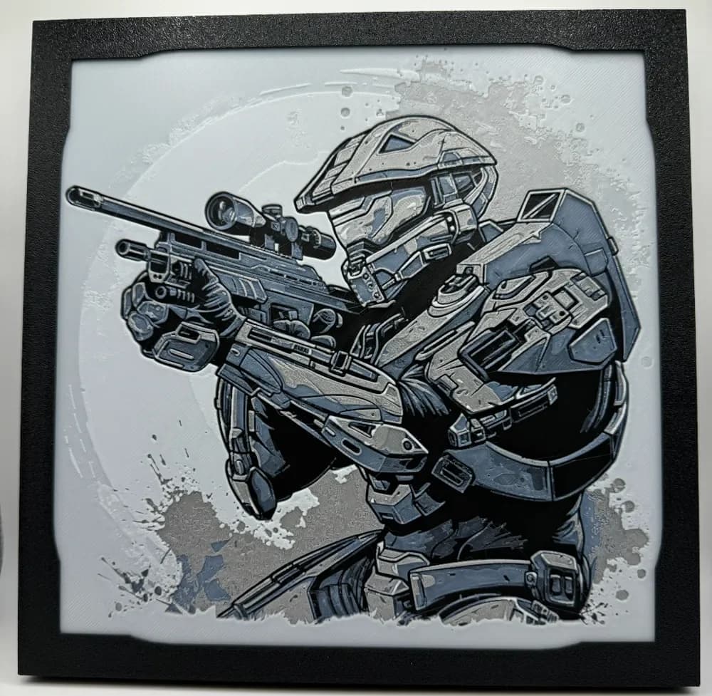 Master Chief - Halo Hueforge by Canadian Gamer HueForge model: Master Chief - Halo Hueforge by Canadian Gamer