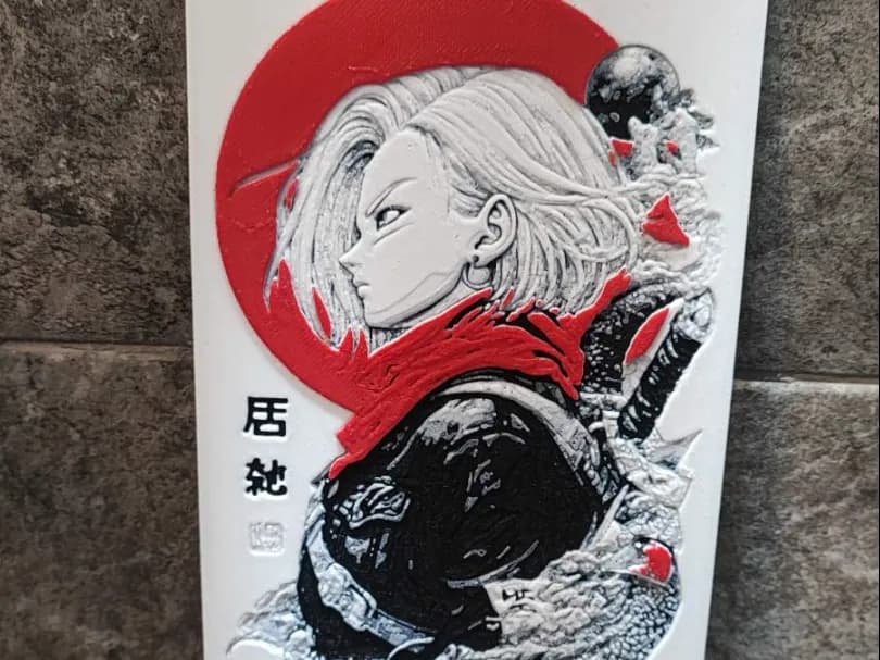 Android 18 by Garuda3D HueForge model: Android 18 by Garuda3D