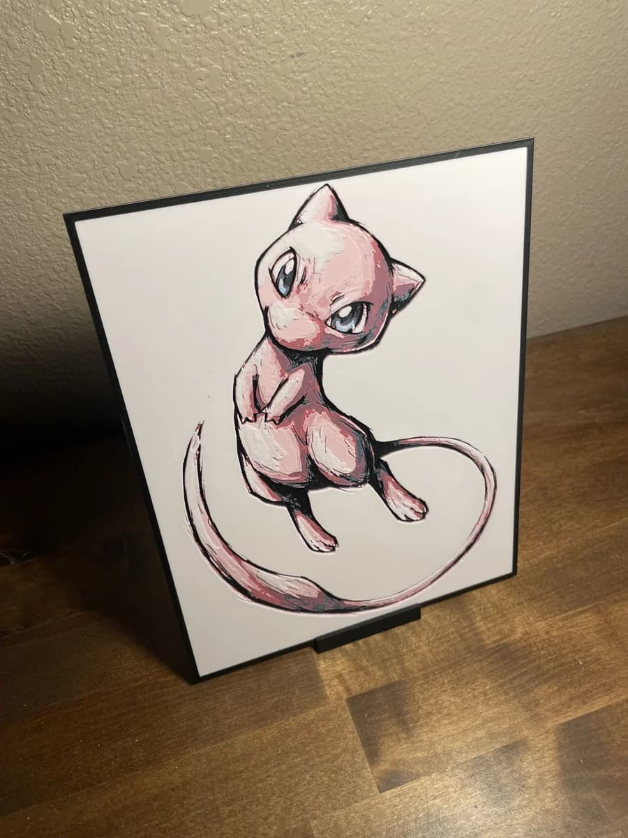 Mew by Cloudy Nostalgia HueForge model: Mew by Cloudy Nostalgia