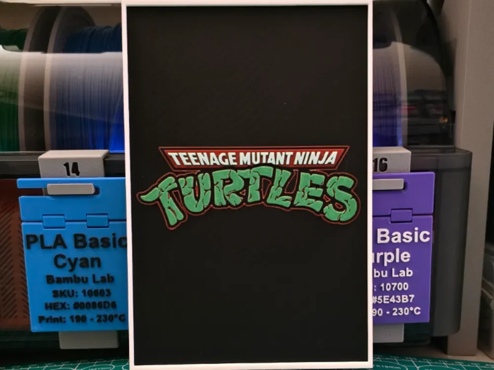HueForge model: Teenage Mutant Ninja Turtles Poster - Hueforge Art by Lumpy3D