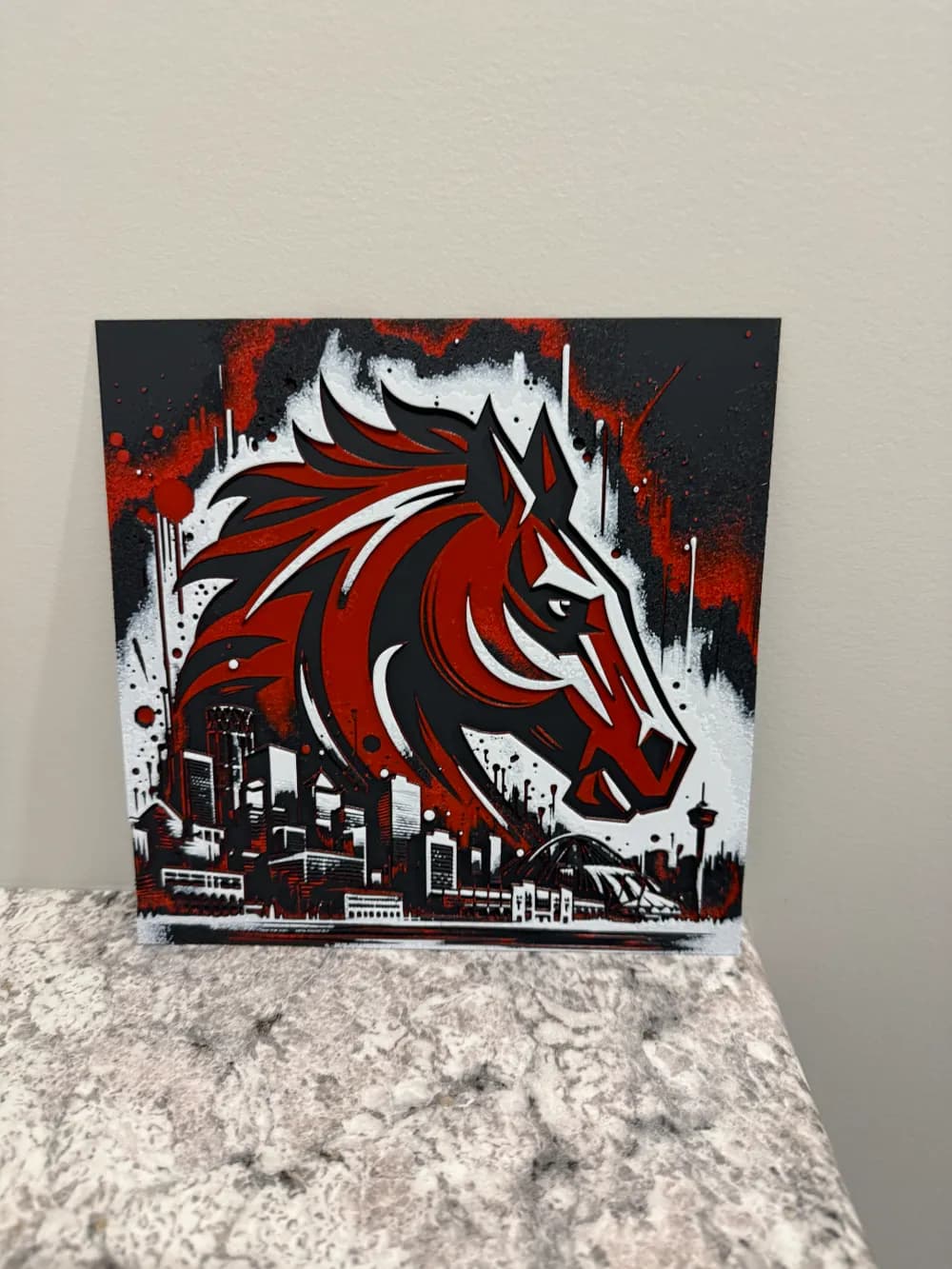 Calgary Stampeders - CFL Hueforge by Canadian Gamer HueForge model: Calgary Stampeders - CFL Hueforge by Canadian Gamer
