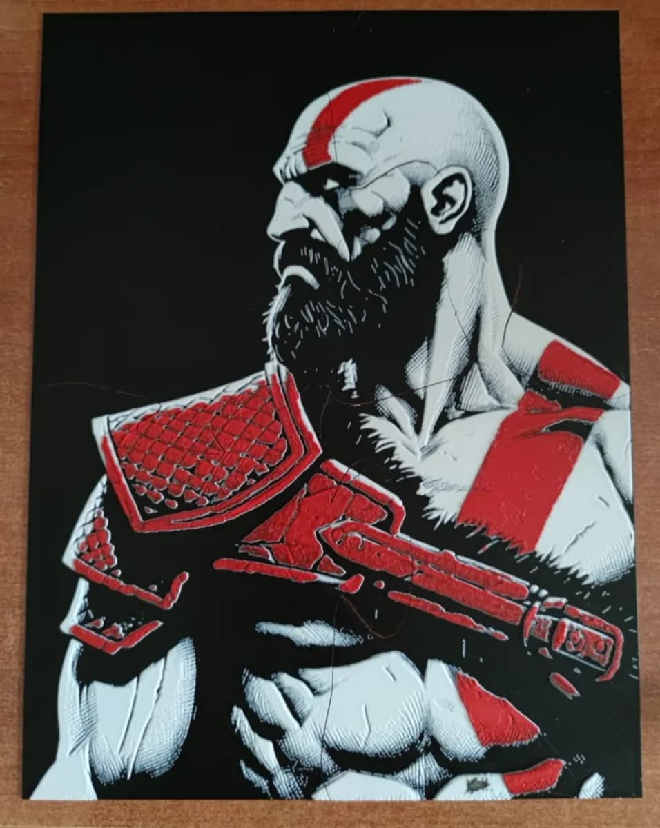 Puzzle kratos by Litolunar HueForge model: Puzzle kratos by Litolunar