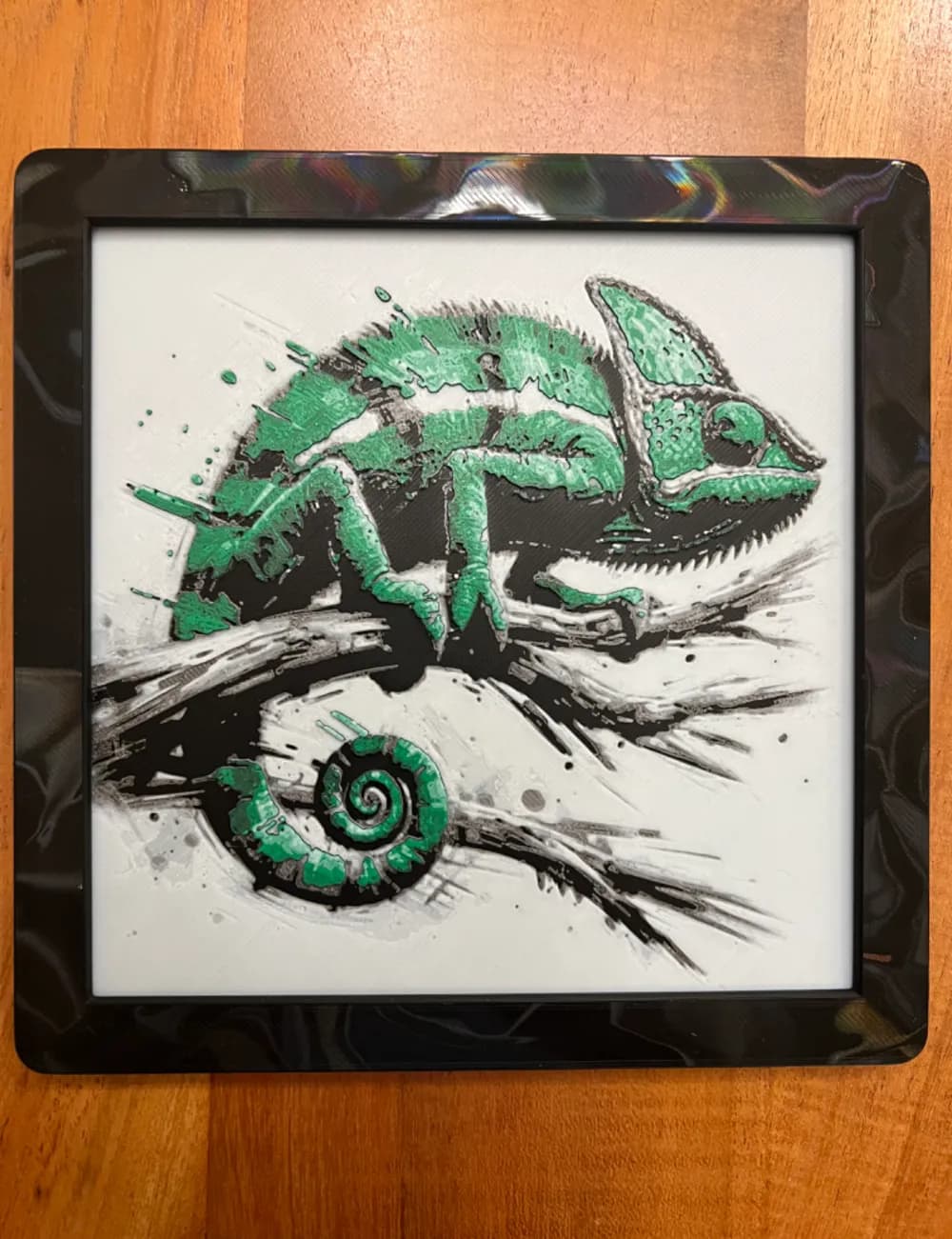 Chameleon by JustBe 3D Printing HueForge model: Chameleon by JustBe 3D Printing