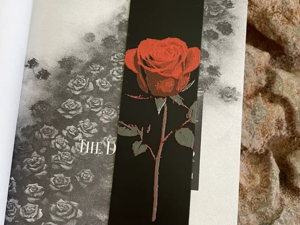 Red Rose Bookmark by 3D_Forged HueForge model: Red Rose Bookmark by 3D_Forged