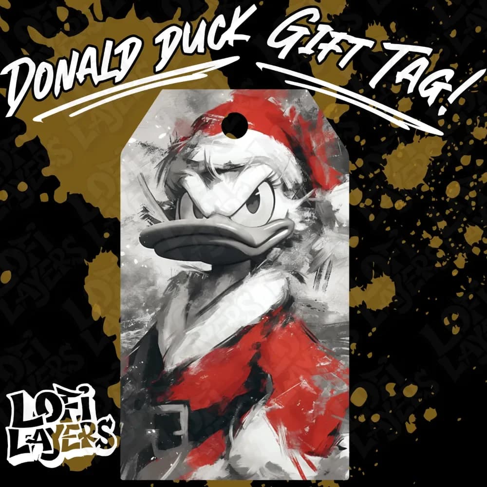 Donald Duck Gift Tag Hueforge by LoFi Layers HueForge model: Donald Duck Gift Tag Hueforge by LoFi Layers