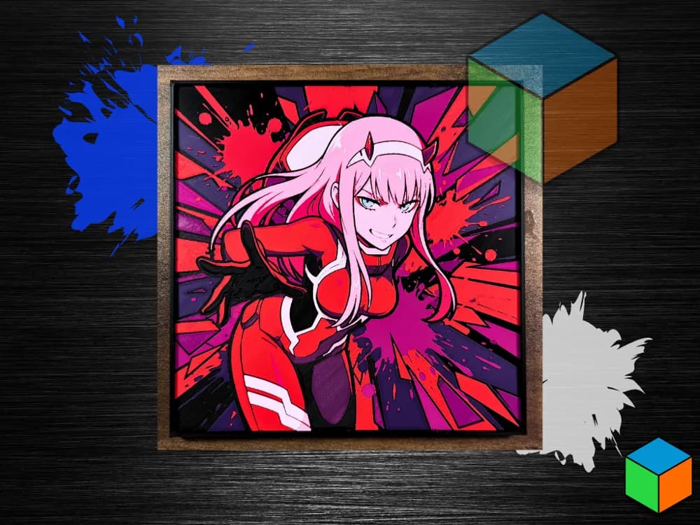 Zero Two — HueForge | Darling in the Franxx Zero Two — HueForge | Darling in the Franxx