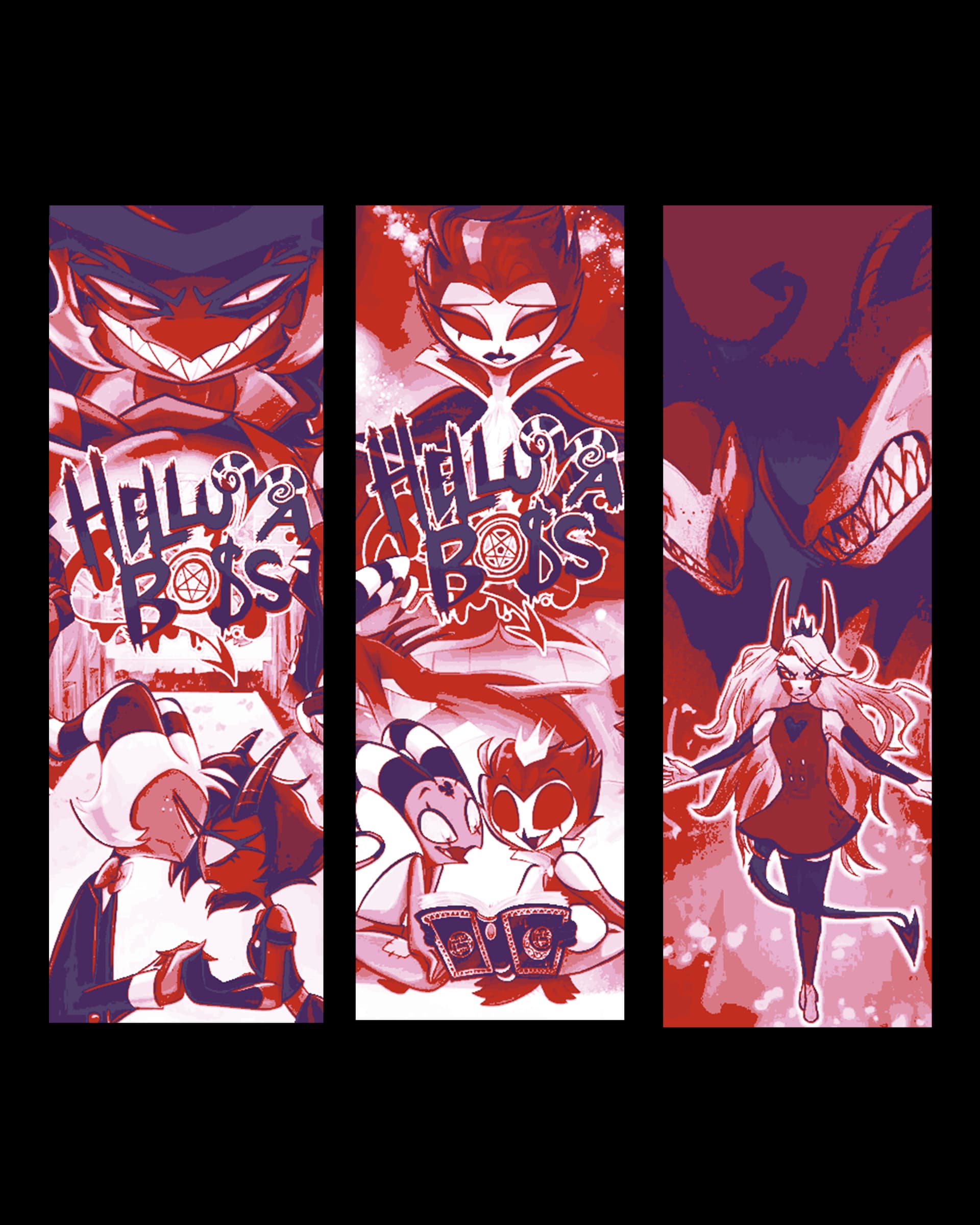 Fan Art Bookmarks inspired by the Anime Helluva Boss and Hazbin Hotel by BooneCo3d HueForge model: Fan Art Bookmarks inspired by the Anime Helluva Boss and Hazbin Hotel by BooneCo3d