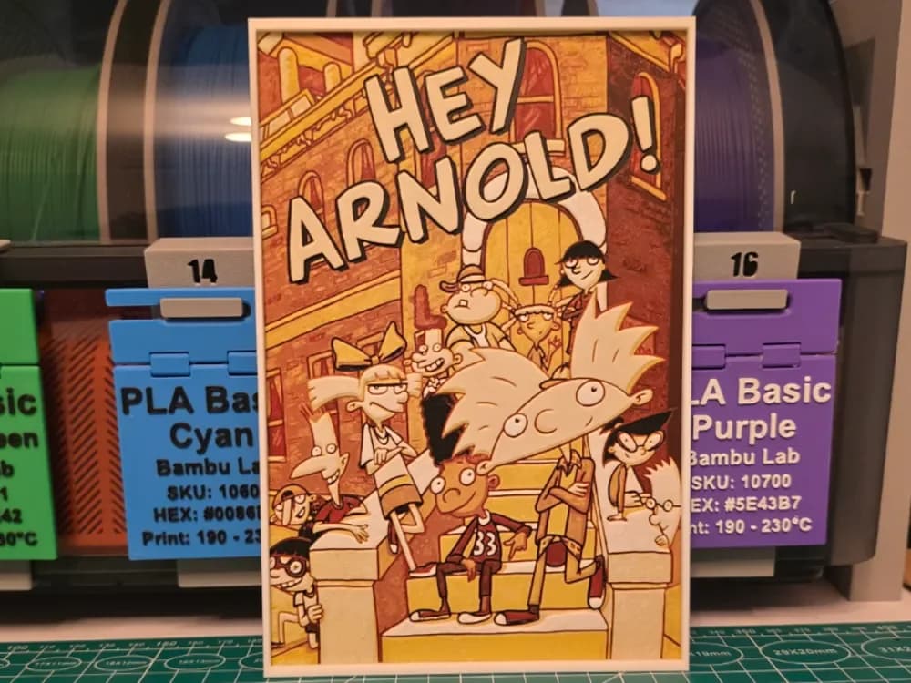 Hey Arnold! Show Poster - Hueforge Art by Lumpy3D HueForge model: Hey Arnold! Show Poster - Hueforge Art by Lumpy3D
