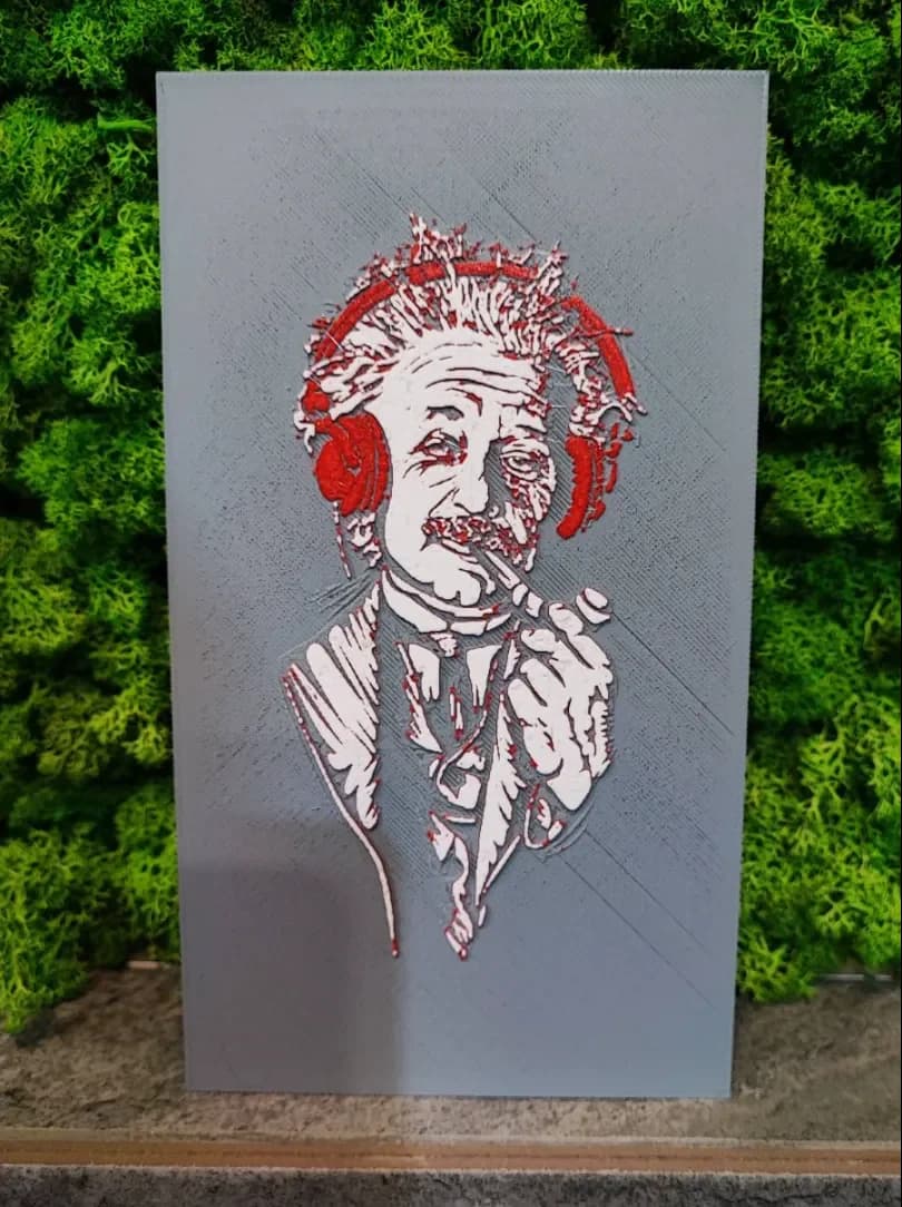 Einstein Vibes by Garuda3D HueForge model: Einstein Vibes by Garuda3D