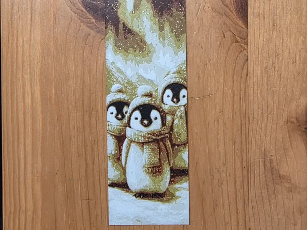Penguin Bookmark by Morganja HueForge model: Penguin Bookmark by Morganja