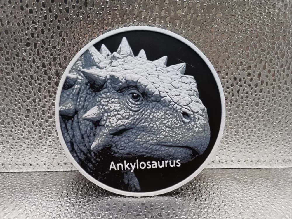 Ankylosaurus Coaster hueforge by Borishotch Industries HueForge model: Ankylosaurus Coaster hueforge by Borishotch Industries