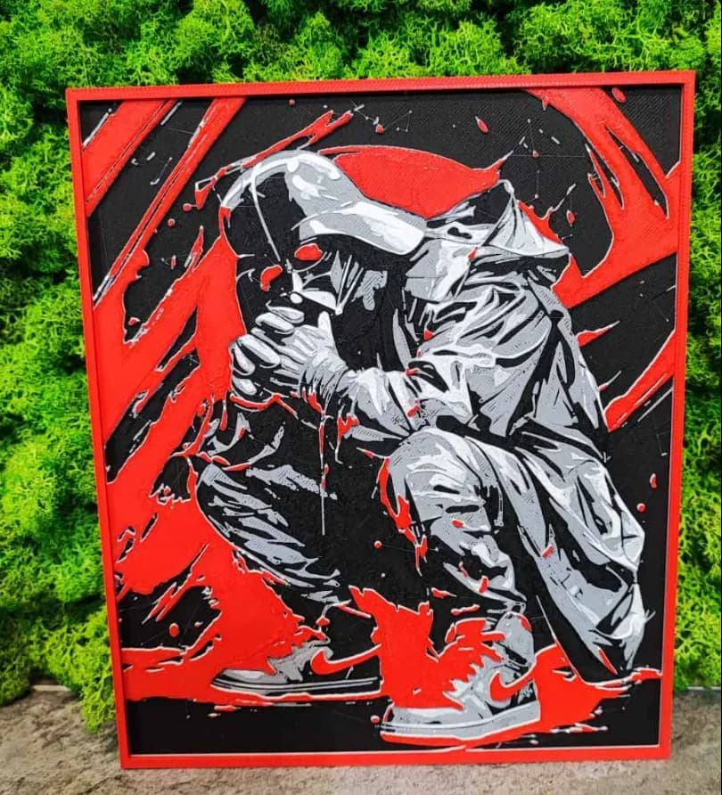 Nike Wars - Vader by Garuda3D HueForge model: Nike Wars - Vader by Garuda3D