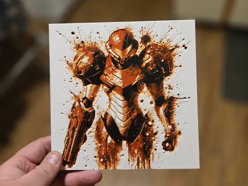 Graffiti Samus Hueforge by 3Ree Printing HueForge model: Graffiti Samus Hueforge by 3Ree Printing