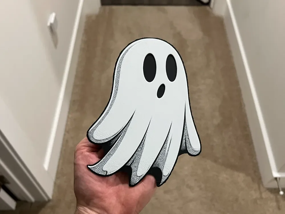 Ghost Fridge Magnet Decoration by RP47 Designs HueForge model: Ghost Fridge Magnet Decoration by RP47 Designs