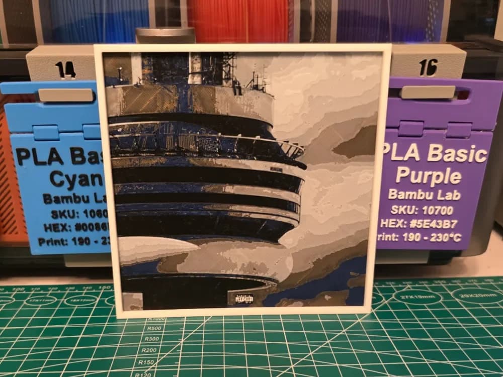 Drake "Views" Album - Hueforge Art by Lumpy3D HueForge model: Drake "Views" Album - Hueforge Art by Lumpy3D