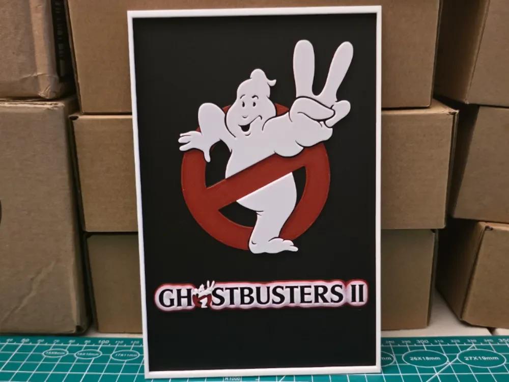 HueForge model: Ghostbusters 2 Movie Poster - Hueforge Art by Lumpy3D
