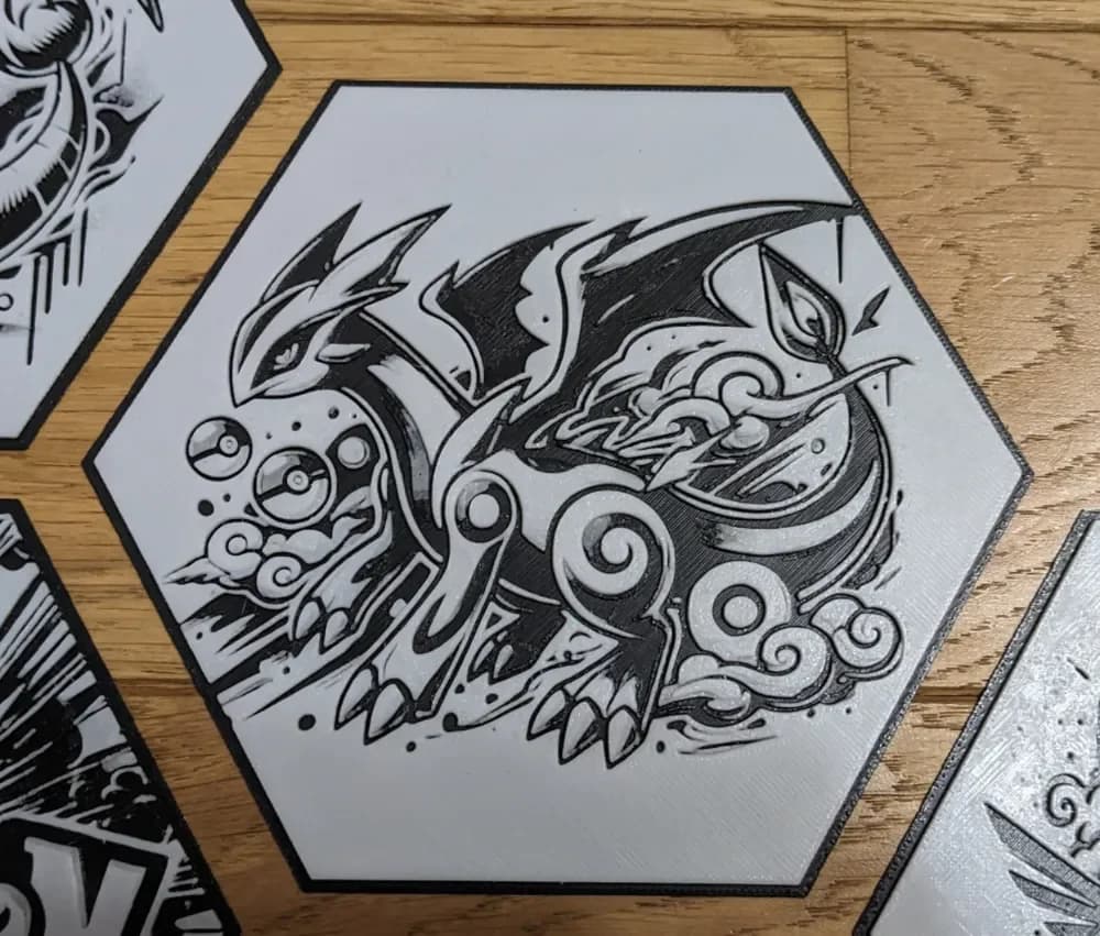 Pokemon Lugia Hueforge Hex Hexagon Pokemon Lugia Hueforge Hex Hexagon