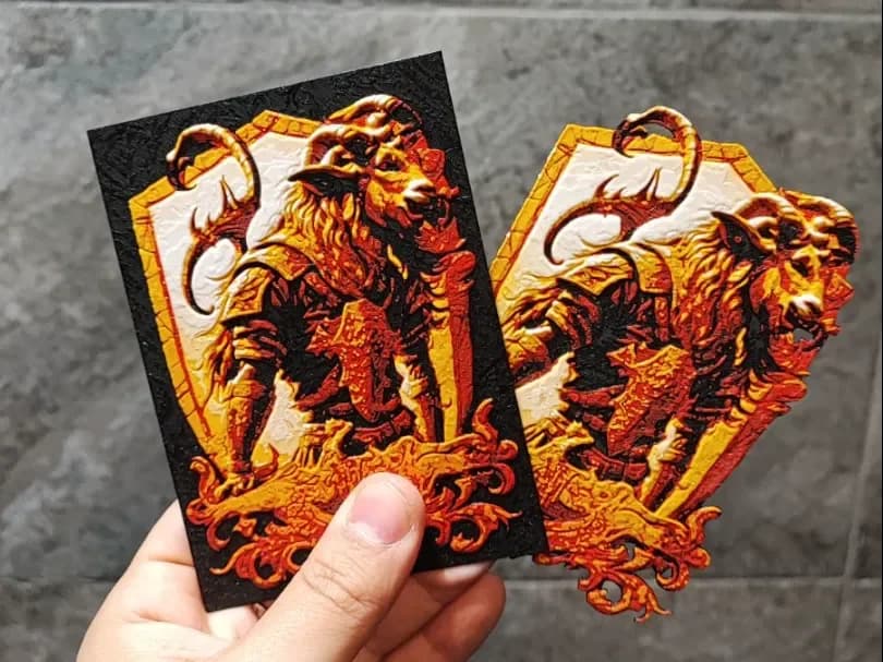 Goat card by Garuda3D HueForge model: Goat card by Garuda3D