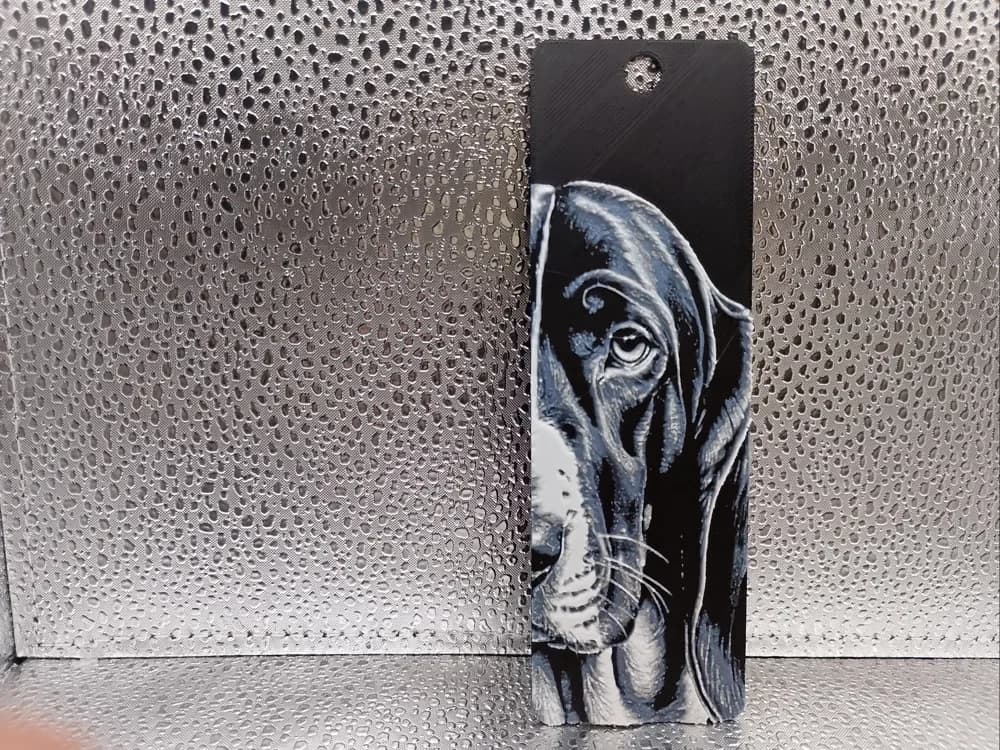 Basset Hound Bookmark hueforge by Borishotch Industries HueForge model: Basset Hound Bookmark hueforge by Borishotch Industries