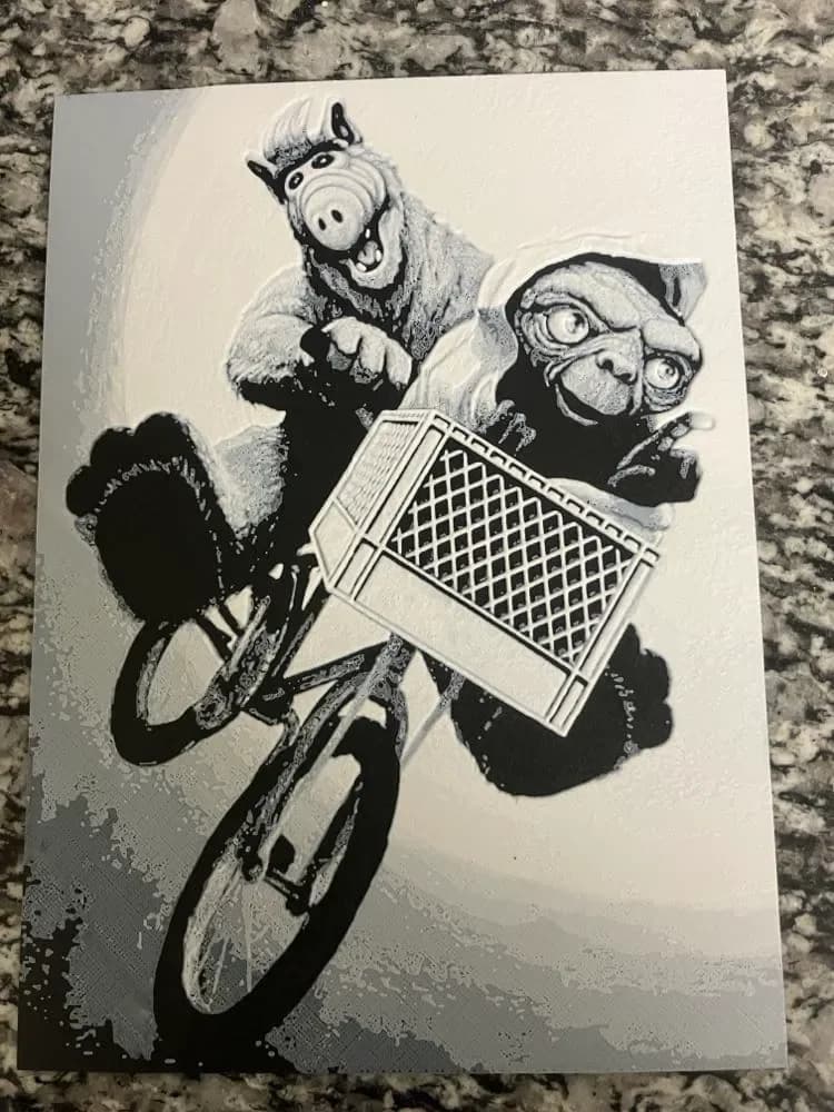 Alf and ET includes A1 mini size (HueForge print) by Houston713Texan HueForge model: Alf and ET includes A1 mini size (HueForge print) by Houston713Texan