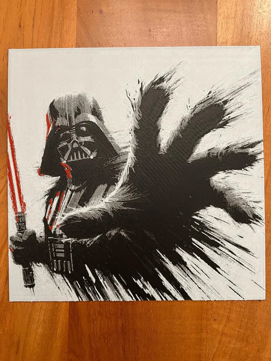 Darth Vader Using The Force by JustBe 3D Printing HueForge model: Darth Vader Using The Force by JustBe 3D Printing