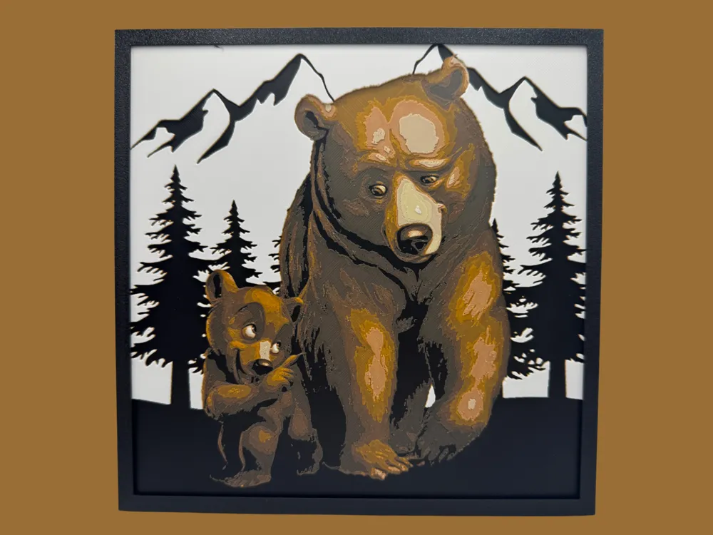 HueForge model: Brother Bear by Canadian Gamer