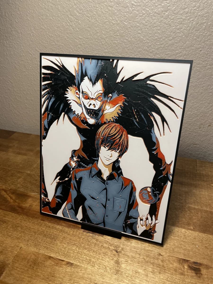 Light and Ryuk - Death Note by Cloudy Nostalgia HueForge model: Light and Ryuk - Death Note by Cloudy Nostalgia
